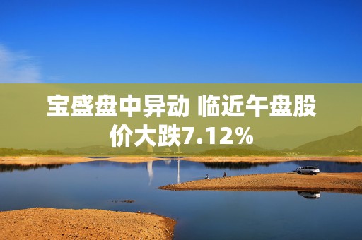 宝盛盘中异动 临近午盘股价大跌7.12%