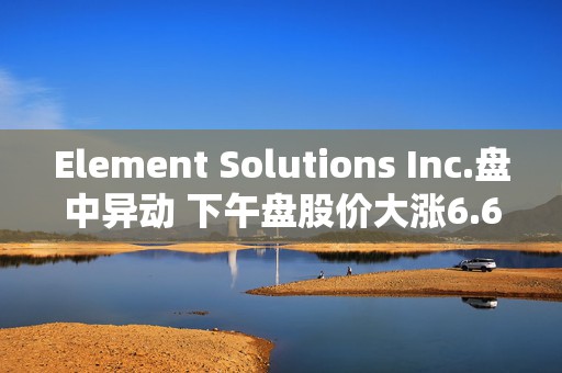 Element Solutions Inc.盘中异动 下午盘股价大涨6.62%报26.27美元