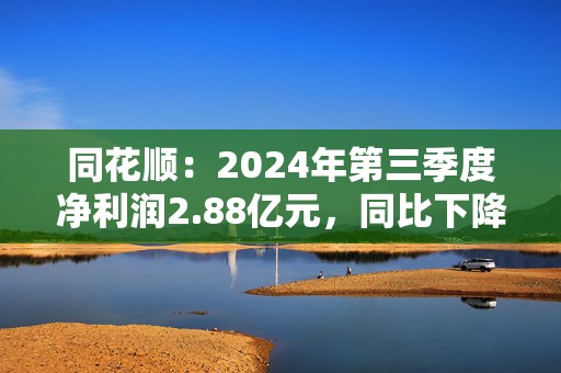 同花顺：2024年第三季度净利润2.88亿元，同比下降7.47%