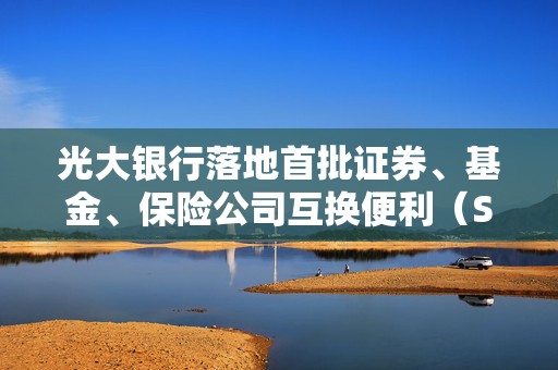 光大银行落地首批证券、基金、保险公司互换便利（SFISF）债券回购交易