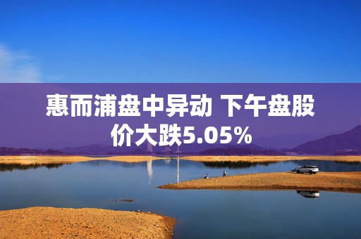 惠而浦盘中异动 下午盘股价大跌5.05%