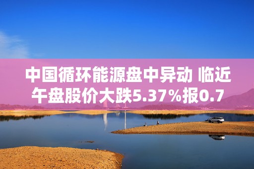 中国循环能源盘中异动 临近午盘股价大跌5.37%报0.720美元